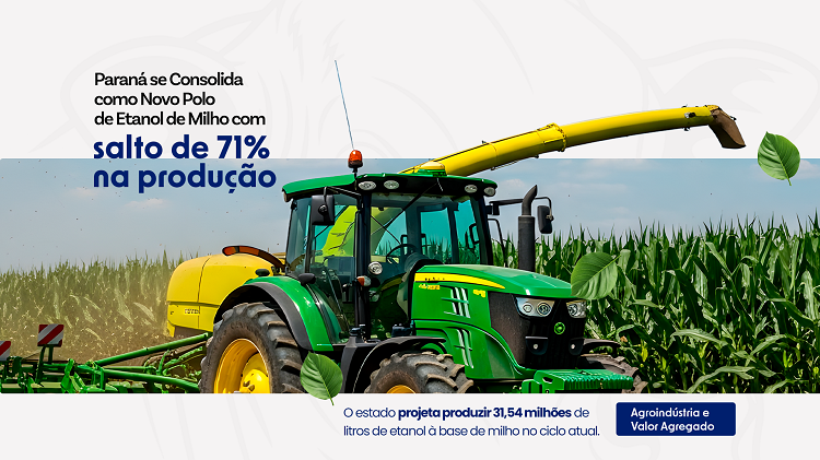 Paraná se Consolida como Novo Polo de Etanol de Milho com Salto de 71% na Produção